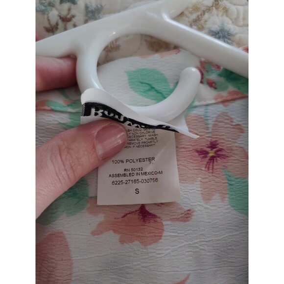 Bonworth Womens Floral Print Button Down Blouse Top Size Small - Picture 5 of 11